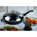 ⁦طقم أواني طهي أرشيا من الألومنيوم المصبوب – 18 قطعة – أسود⁩ - الصورة ⁦3⁩