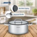 ⁦طقم قدور 9 قطع ستانلس ستيل غير قابل للالتصاق⁩ - الصورة ⁦4⁩