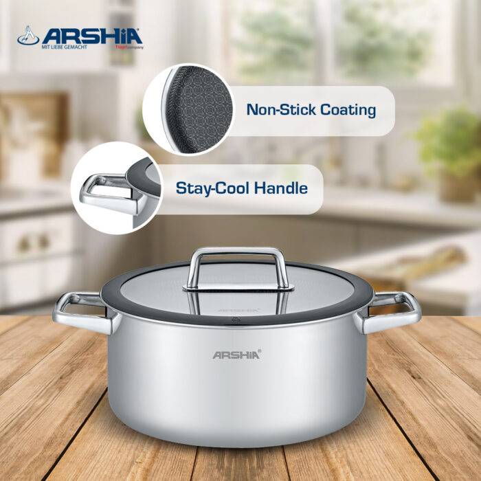 ⁦طقم قدور 9 قطع ستانلس ستيل غير قابل للالتصاق⁩ - الصورة ⁦4⁩