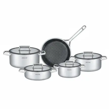 طقم قدور 9 قطع ستانلس ستيل غير قابل للالتصاق