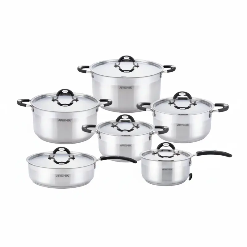 طقم أواني طهي أرشيا – 12 قطعة – صناعة ألمانية
