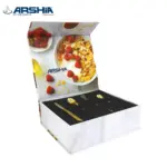 طقم أدوات مائدة فاخر من ارشيا الالمانية من الفولاذ المقاوم للصدأ، 50 قطعة، فضي