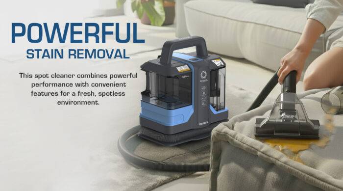 ⁦منظف بقع أرشيا محمول – أزرق ورمادي بقدرة 750 واط⁩ - الصورة ⁦4⁩