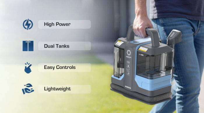 ⁦منظف بقع أرشيا محمول – أزرق ورمادي بقدرة 750 واط⁩ - الصورة ⁦6⁩