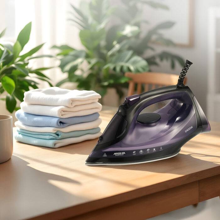 ⁦مكواة بخار أرشيا – 2400 واط (لون موف أنيق)⁩ - الصورة ⁦2⁩