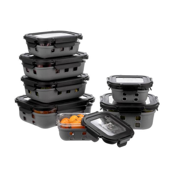 ⁦طقم حافظات تخزين زجاج فاخر 7 قطع⁩ - الصورة ⁦9⁩