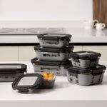 ⁦طقم حافظات تخزين زجاج فاخر 7 قطع⁩ - الصورة ⁦3⁩