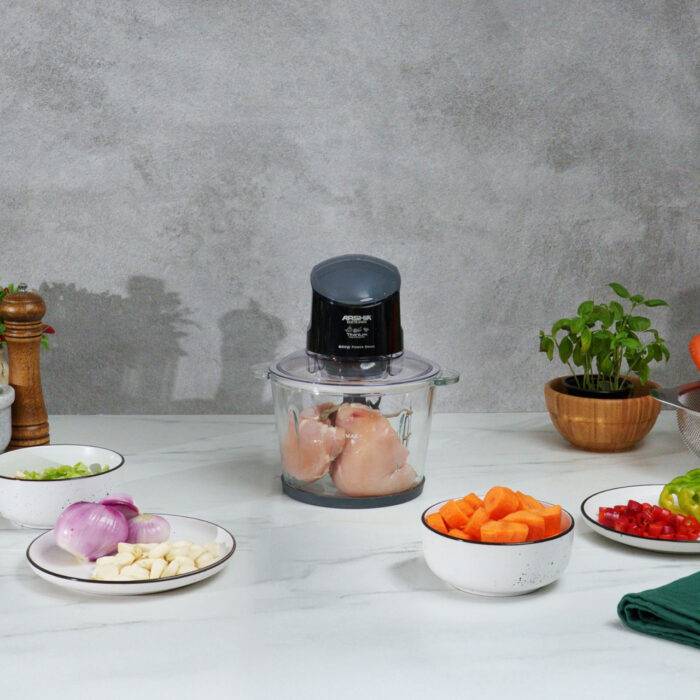 ⁦فرامة لحم من أرشيا - سعة 3 لتر - قوة 800 واط -  أسود⁩ - الصورة ⁦5⁩