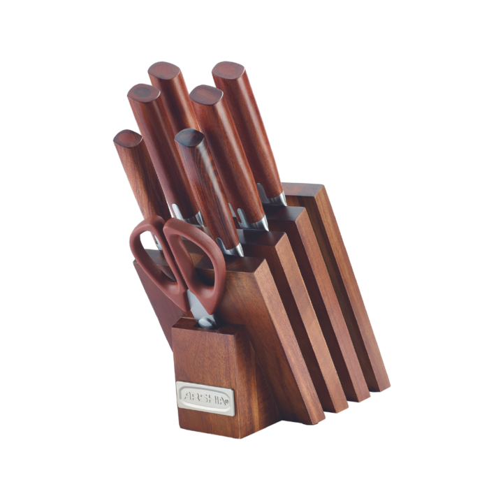 ⁦سكاكين عالية الجودة من ارشيا الألمانية+ حامل خشبي ، 8 قطع⁩ - الصورة ⁦2⁩