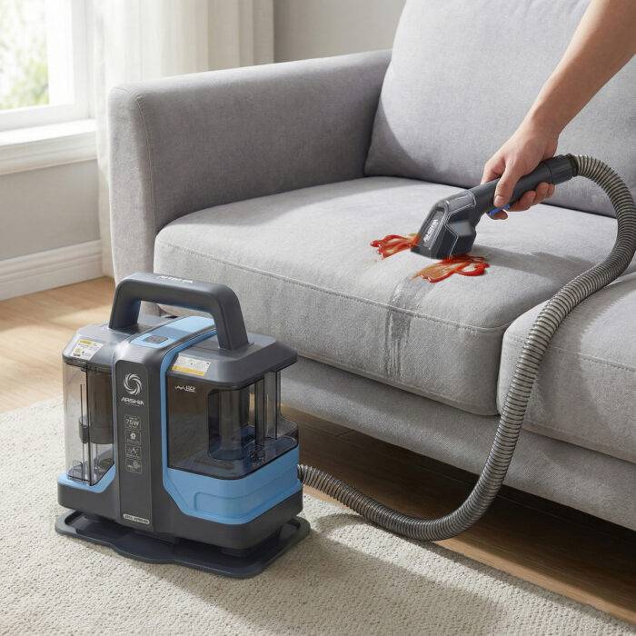 ⁦منظف بقع أرشيا محمول – أزرق ورمادي بقدرة 750 واط⁩ - الصورة ⁦7⁩