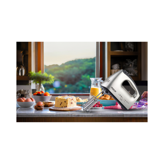 ⁦مضرب كيك كهربائي من أرشيا – لون كروم أنيق⁩ - الصورة ⁦3⁩