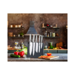 سكاكين ارشيا من الفولاذ المقاوم للصدأ مع حامل مغناطيسي