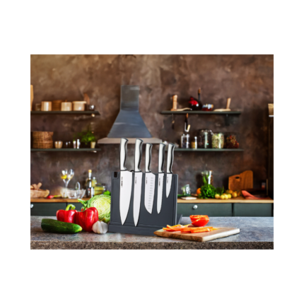 سكاكين ارشيا من الفولاذ المقاوم للصدأ مع حامل مغناطيسي