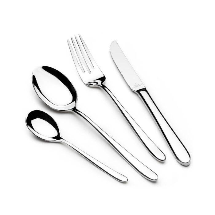 ⁦طقم أدوات مائدة فاخر من أرشيا الالمانية- 86 قطعة فضي⁩ - الصورة ⁦2⁩