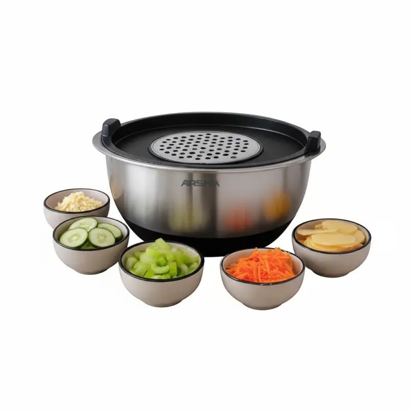 طقم اوعية خلط مع قطاعات للسلطة