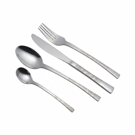 طقم أدوات مائدة ارشيا من الفولاذ المقاوم للصدأ، 50 ق، فضي