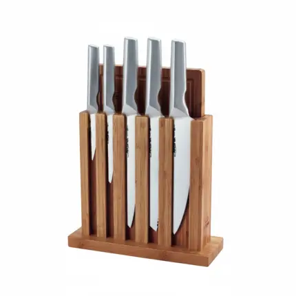 طقم سكاكين 7 قطع مع قاعدة و قطاعة خشب