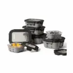 طقم حافظات تخزين زجاج فاخر 7 قطع